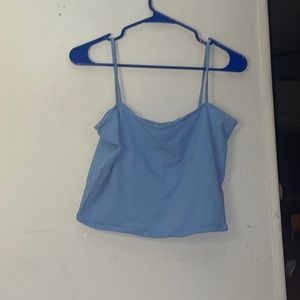 Baby blue Cropped Tank Top